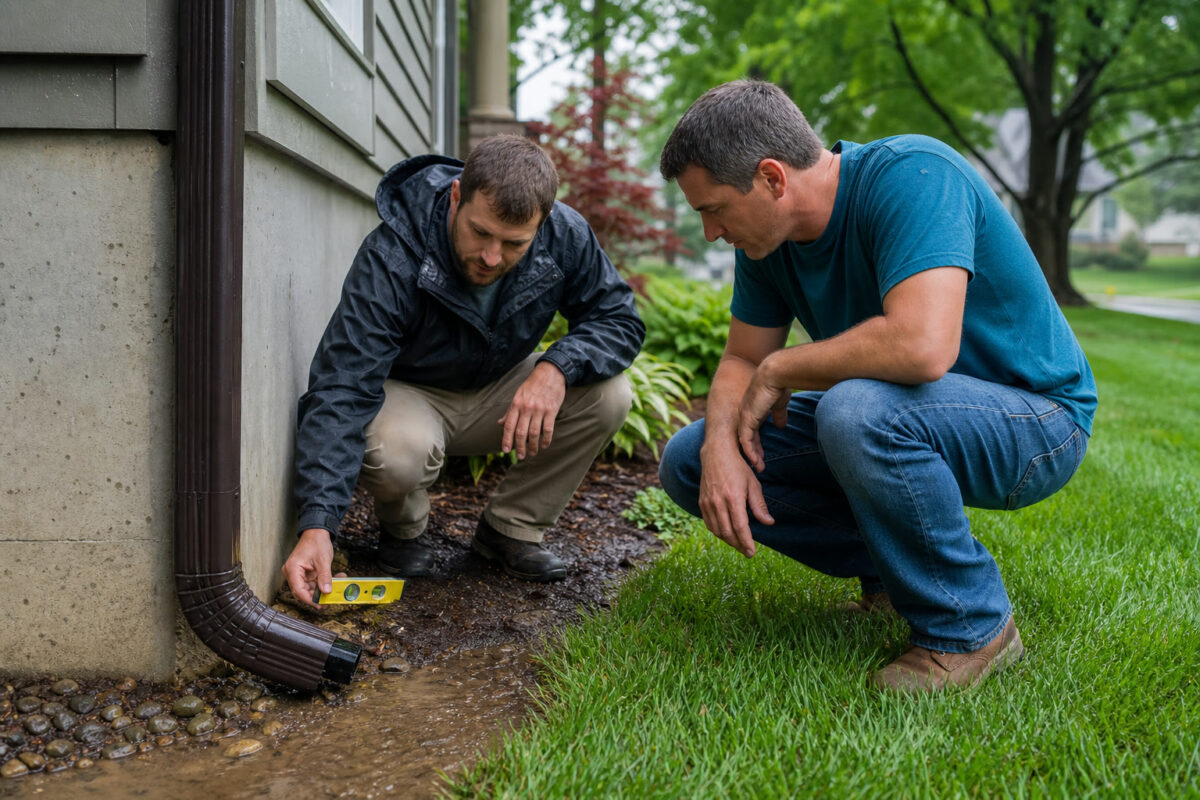 Downspouts, Grading, and Foundation Moisture in Bentonville - Bentonville, Arkansas