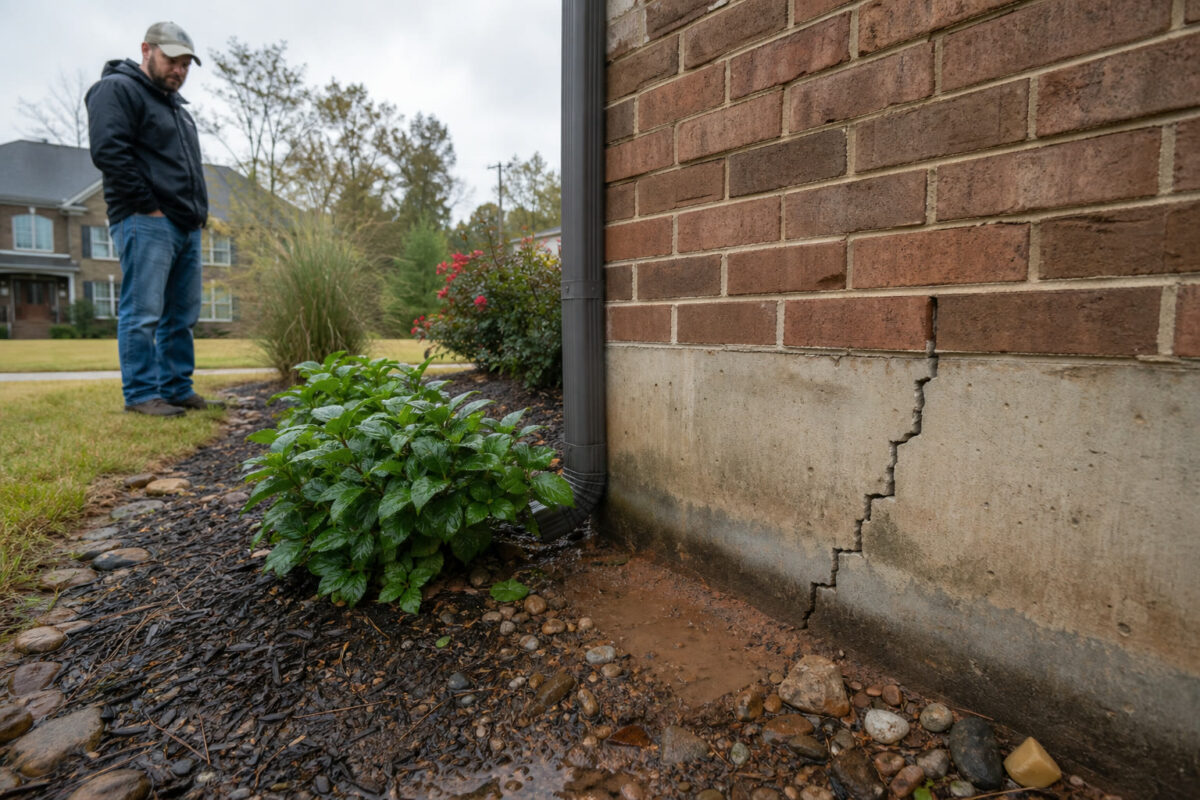 Foundation Cracks After Heavy Rain in Bentonville -  What to Do - Bentonville, Arkansas